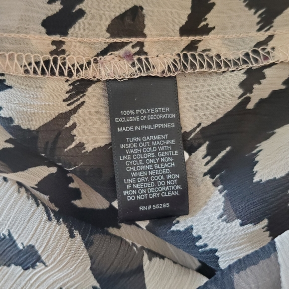 Express Leopard Print Sheer Top - Picture 5 of 5